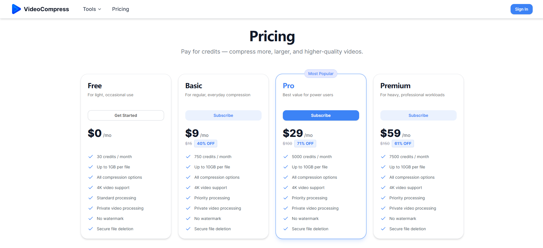 VideoCompress — Subscriptions Now Available
